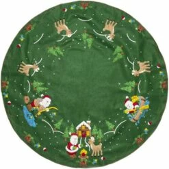 Bucilla Felt Tree Skirt Applique Kit 43" Round - Lodge Santa