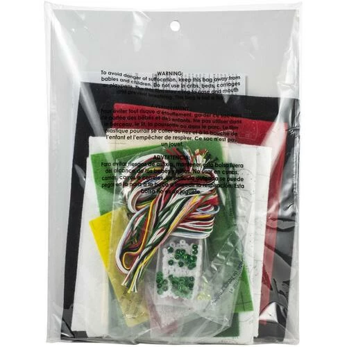 Bucilla Felt Ornaments Applique Kit Set Of 6 - Candy Cane Santa 4 Bucilla Felt Ornaments Applique Kit Set Of 6 - Candy Cane Santa - Image 2