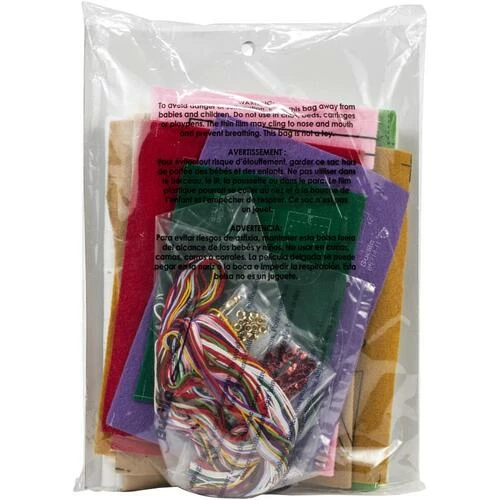 Bucilla Felt Stocking Applique Kit 18" Long - Sugarland Fairy 5 Bucilla Felt Stocking Applique Kit 18" Long - Sugarland Fairy - Image 3