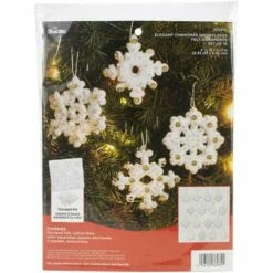 Bucilla Felt Ornaments Applique Kit Set Of 16 - Elegant Christmas Snowflakes -Cheap Knitting Needles Store 0001677810 l5fsl0go.tm4