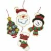 Bucilla Felt Ornaments Applique Kit Set Of 4 - Glitz Santa -Cheap Knitting Needles Store 0001678153 5vt4p2xy.olo