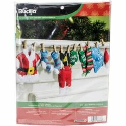Bucilla Felt Garland Applique Kit - Santa's Laundry -Cheap Knitting Needles Store 0001804436 3pek3txf.rxq