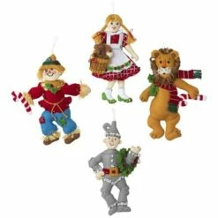 Bucilla Felt Ornaments Applique Kit Set Of 4 - Christmas In OZ