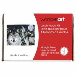 Caron Wonderart Wonderart Latch Hook Kit 27"X40" - Midnight Wolves -Cheap Knitting Needles Store 0002090021 gjcpmxfi.l1o