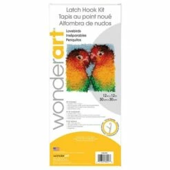Caron Wonderart Latch Hook Kit 12"X12" - Lovebirds -Cheap Knitting Needles Store 0002090138 db2uuemx.tia