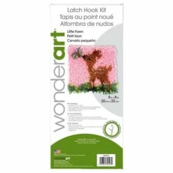 Caron Wonderart Latch Hook Kit 8"X8" - Little Fawn -Cheap Knitting Needles Store 0002090206 w22tntpl.ogl