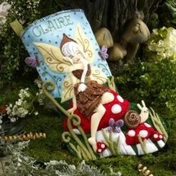 Bucilla Felt Stocking Applique Kit 18" Long - Woodland Fairy
