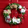 Bucilla Felt Wreath Applique Kit 15" Round - Holiday Housecats -Cheap Knitting Needles Store 0002117239 eqeighja.mqy