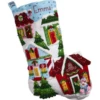 Bucilla Felt Stocking Applique Kit 18" Long - Christmas Town -Cheap Knitting Needles Store 0002132759 zeoeo0tn.kq4