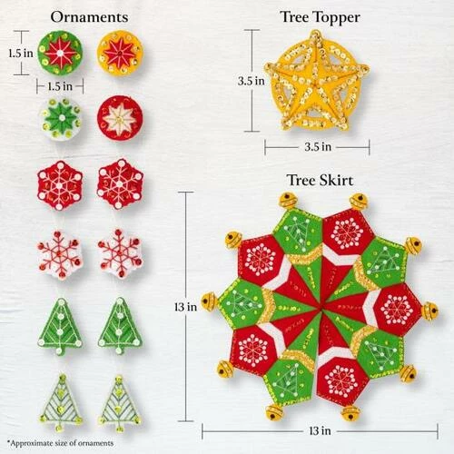Bucilla Ornaments Applique Kit Set Of 14 - Merry Miniatures 4 Bucilla Ornaments Applique Kit Set Of 14 - Merry Miniatures - Image 2