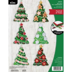 Bucilla Felt Ornaments Applique Kit Set Of 6 - Festival Of Trees