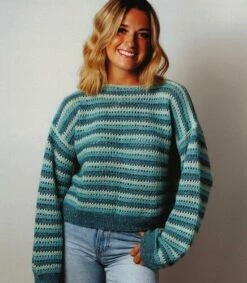 Alpaca Yarns 2016 Stripe Ridge Sweater - Knitting Pattern