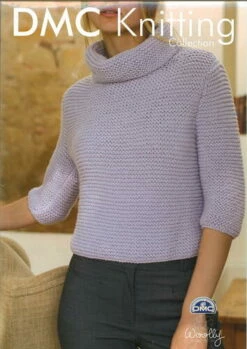DMC 15132L/2 Roll Neck Jumper - Knitting Pattern