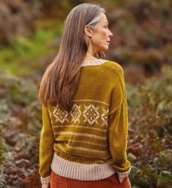 Sirdar Fairisle Striped Slouchy Sweater In Country Classic 4 Ply -Cheap Knitting Needles Store 10135backstrandedpul svp3zv23.1sn