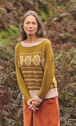 Sirdar Fairisle Striped Slouchy Sweater In Country Classic 4 Ply -Cheap Knitting Needles Store 10135mainmedium2 c2p3rtyh.t02