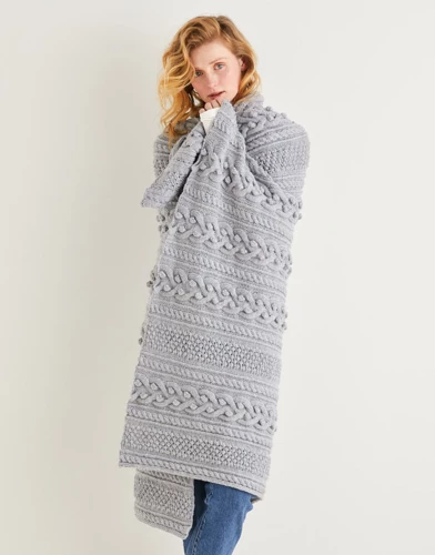 Sirdar 10158 Bobble Detail Blanket - Knitting Pattern 4 Sirdar 10158 Bobble Detail Blanket - Knitting Pattern - Image 2