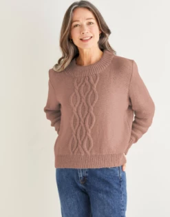 Sirdar 10174 - Cable Crew-Neck Sweater -Cheap Knitting Needles Store 10174 s724188572301 eylm5xt4.bnh