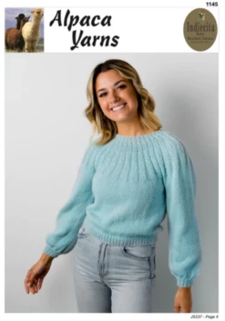 Alpaca Yarns 1145 Yoke Sweater Or Cardigan Knitting Pattern / Kit -Cheap Knitting Needles Store 1145 2695x695 53mujfrc.0cl