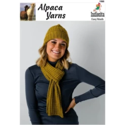 Alpaca Yarns Knitting Pattern - 1560 Beanie And Scarf
