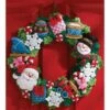 Bucilla Christmas Toys Wreath - Felt Applique Kit -Cheap Knitting Needles Store 1783 1 637406209245185351