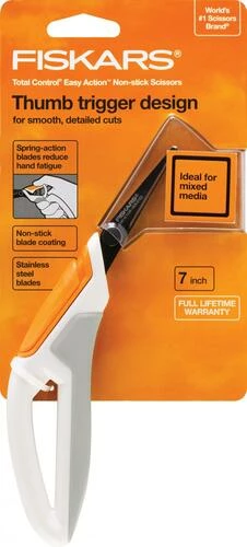 Fiskars Total Control Non-Stick Precision Craft Scissors