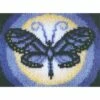 Caron Wonderart Latch Hook Kit - Butterfly Moon - 15" X 20" -Cheap Knitting Needles Store 1947 1 637406209203773101