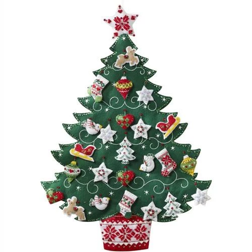 Bucilla Christmas Tree Advent Calender - Felt Applique Kit 3 Bucilla Christmas Tree Advent Calender - Felt Applique Kit