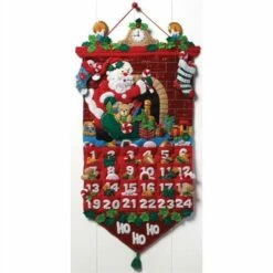 Bucilla Must Be Santa Advent Calender - Felt Applique Kit