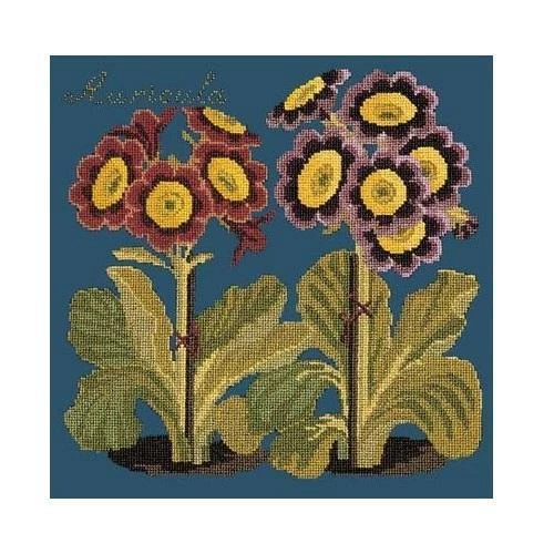 Elizabeth Bradley Tapestry Kit - Auricula (Dark Blue Background) 3 Elizabeth Bradley Tapestry Kit - Auricula (Dark Blue Background)