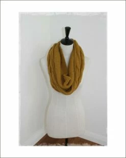 The Kiwi Stitch & Knit Co Infinity Country Cable Scarf & Simple Garter Stitch Cowel Pattern