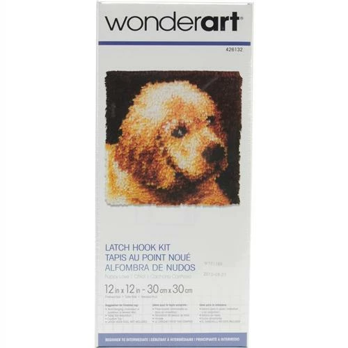 Caron Wonderart Latch Hook Kit - Puppy Love - 12" X 12" 4 Caron Wonderart Latch Hook Kit - Puppy Love - 12" X 12" - Image 2