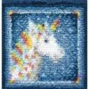 Caron Wonderart Latch Hook Kit - Unicorn - 12" X 12" -Cheap Knitting Needles Store 2180 1 637406209106615349