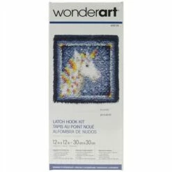 Caron Wonderart Latch Hook Kit - Unicorn - 12" X 12" 5 Caron Wonderart Latch Hook Kit - Unicorn - 12" X 12" -Cheap Knitting Needles Store 2180 2 637406209107907046