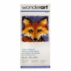 Caron Wonderart Latch Hook Kit - Mr Fox - 8"x8" -Cheap Knitting Needles Store 3140 2 637406208403054689