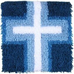 Caron Wonderart Latch Hook Kit - Cross Of Light 12" X 12" -Cheap Knitting Needles Store 3799 2 637406218055286797