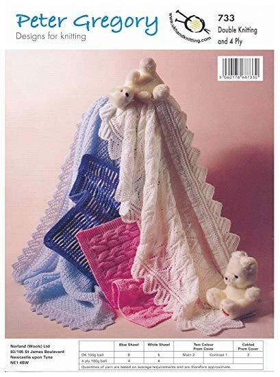 Peter Gregory Pattern 733 - Shawls & Pram Covers 3 Peter Gregory Pattern 733 - Shawls & Pram Covers