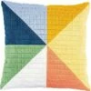 Vervaco Long Stitch Cushion Kit - Coloured Triangles -Cheap Knitting Needles Store 81cecourilacsx425 bzf5w21w.iwh