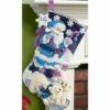 Bucilla Felt Stocking Applique Kit - Arctic Santa