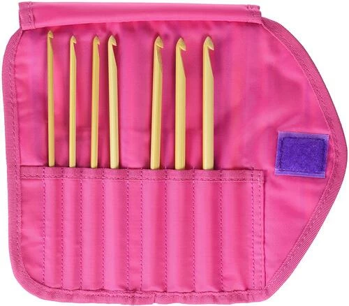 Clover Takumi Getaway Gift Set Bamboo Crochet Hook, 7/pack 2 Clover Takumi Getaway Gift Set Bamboo Crochet Hook, 7/pack