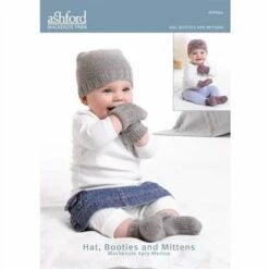 Ashford Knitting Pattern - Hat, Booties And Mittens