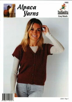 Alpaca Yarns Knitting Pattern 1552 - Texture Vest