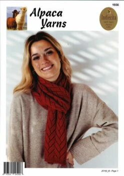 Alpaca Yarns Knitting Pattern 1936 - Lace Scarf