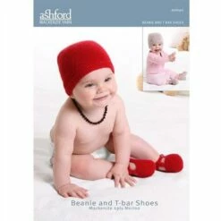 Ashford Knitting Pattern - Beanie And T-Bar Shoes