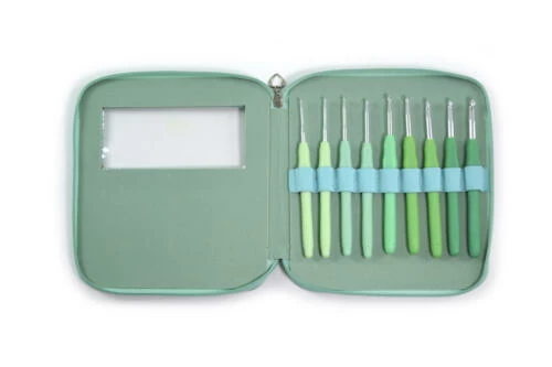 Circulo Tpr Soft Handle Crochet Hook Set (Mint) 4 Circulo Tpr Soft Handle Crochet Hook Set (Mint) - Image 2