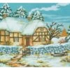 Collection D'Art Tapestry Canvas 40X60 Cottage In Winter (Set Of 2 Pcs) -Cheap Knitting Needles Store da10197 fs1l2bzi.2g0
