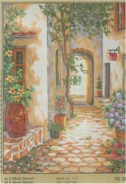 Collection D'Art Tapestry Canvas 40X50 Street Scene