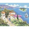 Collection D'Art Tapestry Canvas 40X50 Houses On Cliff Edge -Cheap Knitting Needles Store da10309 lyffevaw.foq