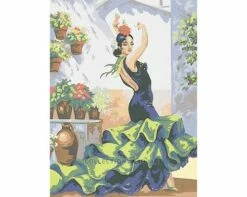 Collection D'Art Tapestry Canvas 40X50 Spanish Dancer