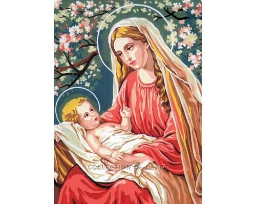 Collection D'Art Tapestry Canvas 40X50 Madonna & Child 3 Collection D'Art Tapestry Canvas 40X50 Madonna & Child