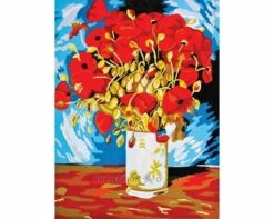 Collection D'Art Tapestry Canvas 40X50 Vase Of Poppies-Van Gogh